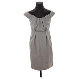 Dior-Vestido de seda-Cinza