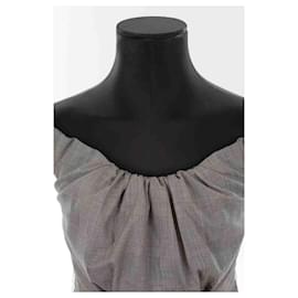 Dior-Vestido de seda-Cinza