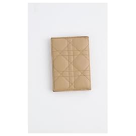 Dior-Leather card holder-Beige