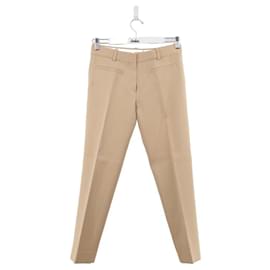 Dior-Pantalones rectos en algodón-Beige