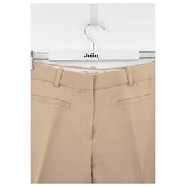 Dior-Pantalon droit en coton-Beige