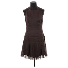 Paule Ka-Silk dress-Brown