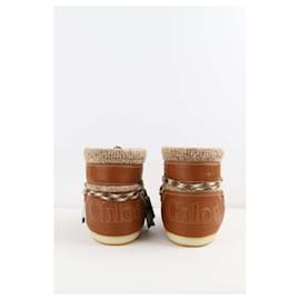 Chloé-Leather boots-Brown