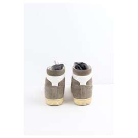 Saint Laurent-suede sneakers-Khaki
