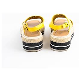 Prada-Patent leather sandals-Yellow