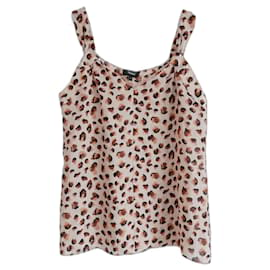 Theory-Theory leopard print silk vest top-Brown