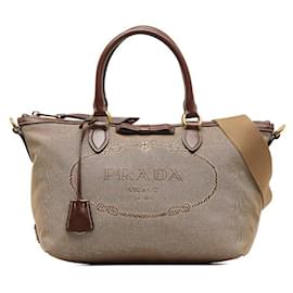 Prada-Canapa Logo Handbag-Bronze