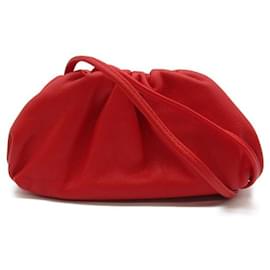 Bottega Veneta-La borsa in pelle Pouch-Rosso