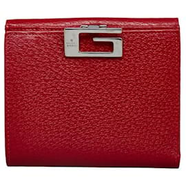 Gucci-Leather Bifold Wallet-Red