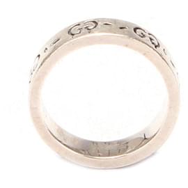 Gucci-Silver GG Ghost Icon Ring-Silvery
