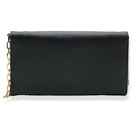Prada-Prada Black Saffiano Wallet on Chain-Black