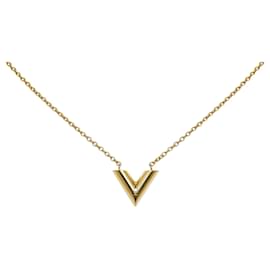 Louis Vuitton-Colar Essencial V-Dourado
