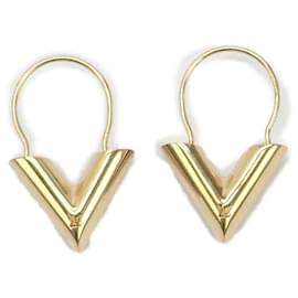 Louis Vuitton-Boucles d'oreilles créoles essentielles en V-Doré