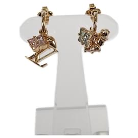 Louis Vuitton-Loulougram Hoop Earrings-Golden