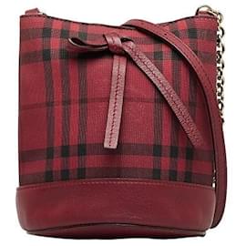 Burberry-Nova Check Bucket Bag-Red