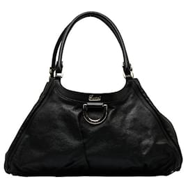 Gucci-Leather Abbey D-Ring Shoulder Bag-Black