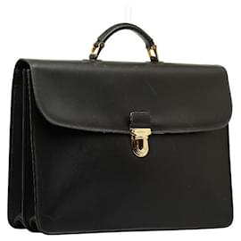 Prada-Leather Briefcase-Black