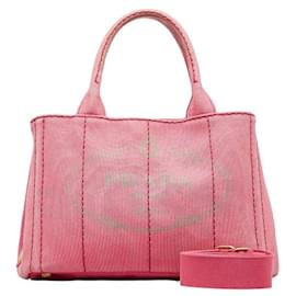 Prada-Canapa Logo Handbag-Pink
