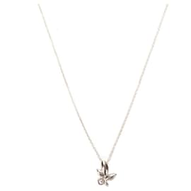 Tiffany & Co-Silver Olive Leaf Necklace-Silvery