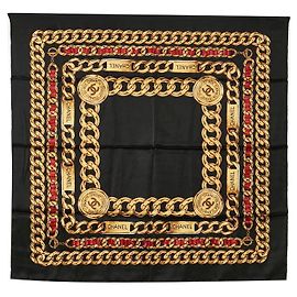 Chanel 31 Rue Cambon Paris Seidenschal Schwarz