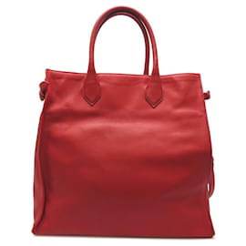 Balenciaga-Leather Padlock All Afternoon Tote-Red