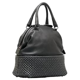 Bottega Veneta-Leather Handbag-Black