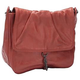 Bottega Veneta-Handtasche aus Leder mit Klappe-Rot