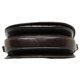 Céline-C Macadam Canvas & Leather Shoulder Bag-Brown