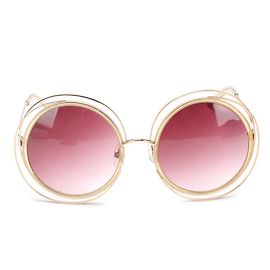 Chloé Runde getönte Sonnenbrille Rot