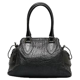 Fendi-Etniko Leather Handbag-Brown