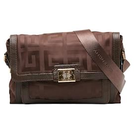Givenchy-Logo Canvas Crossbody Bag-Brown