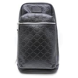 Gucci-Guccissima Leather Sling Bag-Black