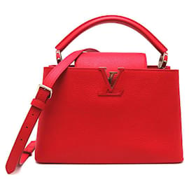 Louis Vuitton-Taurillon Capucines PM-Red
