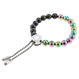 Louis Vuitton-Bracelet de perles multicolores Monogram-Noir