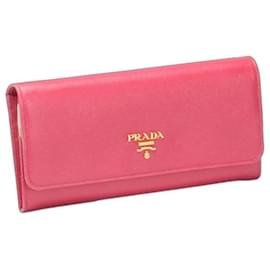 Prada-Bifold-Tasche aus Saffiano-Leder-Pink