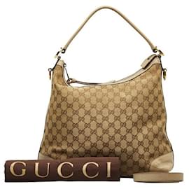 Gucci-GG Canvas Miss GG Shoulder Bag-Brown
