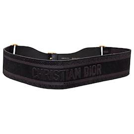 Dior-Christian Dior Wide Canvas Belt-Black,Other