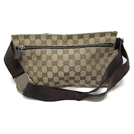 Gucci-GG Canvas Belt Bag-Brown