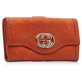 Gucci-Guccissima Leather Sukey Wallet-Brown