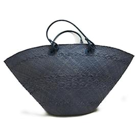 Loewe-Raffia Basket Handbag-Blue