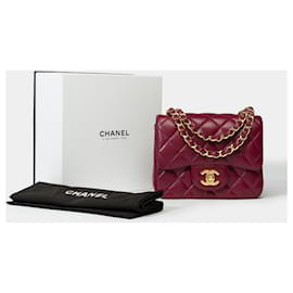 Chanel-Sac Chanel Timeless/Clássico em Couro Borgonha - 101810-Bordeaux