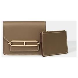 Hermès-HERMES Roulis Slim Accessory in Etoupe Leather - 101795-Taupe