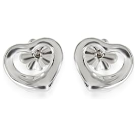 Tiffany & Co-Tiffany & Co Elsa Peretti Boucle d'oreille à tige en forme de cœur ouvert en argent sterling-Autre