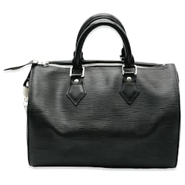 Louis Vuitton-Louis Vuitton Black Epi Speedy 25-Black