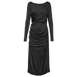 Robe en jersey noir drapée Dries Van Noten Noir