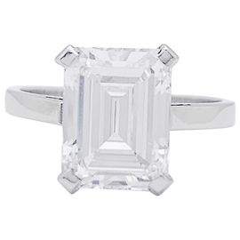 inconnue Platinum Solitaire Ring, OURO BRANCO E DIAMANTE 4,05 quilates. Outro