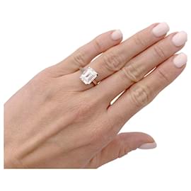 inconnue-Platinum solitaire ring, white gold and diamond 4,05 carats.-Other