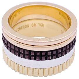 Boucheron-Boucheron “Quatre Classique Large” ring in three golds.-Other