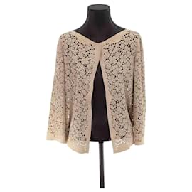 Armani-Leather cardigan-Beige