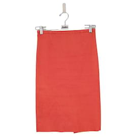 Stouls-Falda de cuero-Naranja